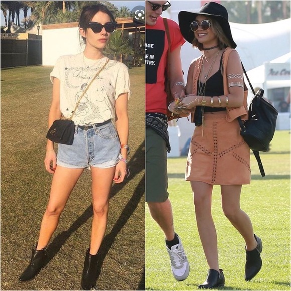 Frye Sacha Zip Shortie Black Leather Ankle Booties - Picture 6 of 16